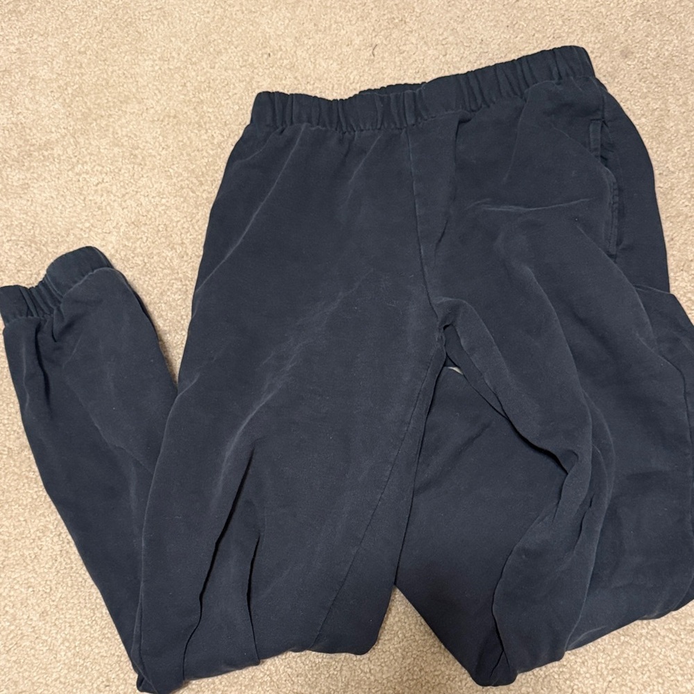 Brandy Melville Washed Black Cuffed Anastasia Sweatpants
